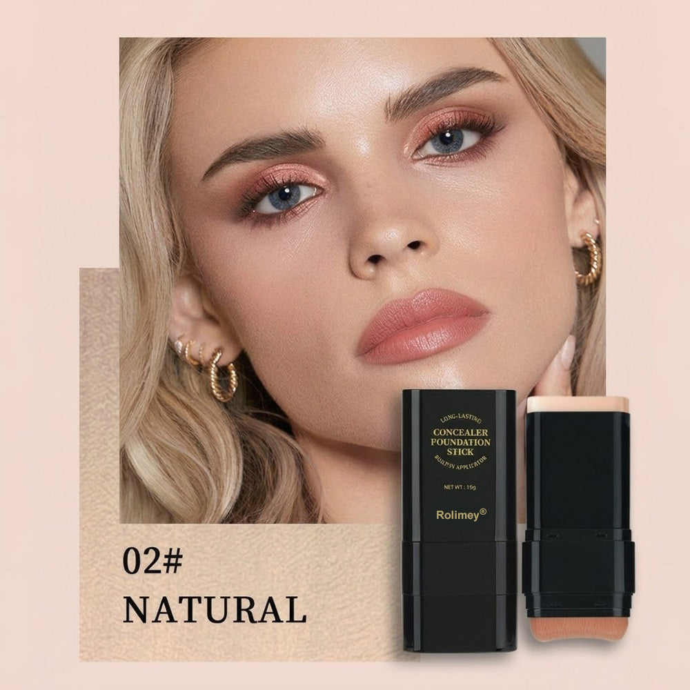 Doppelseitiger Foundation- & Concealer-Stift mit integriertem Pinsel