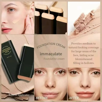 Doppelseitiger Foundation- & Concealer-Stift mit integriertem Pinsel