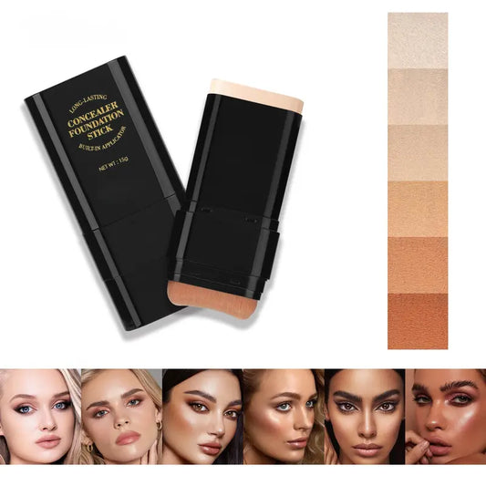 Doppelseitiger Foundation- & Concealer-Stift mit integriertem Pinsel